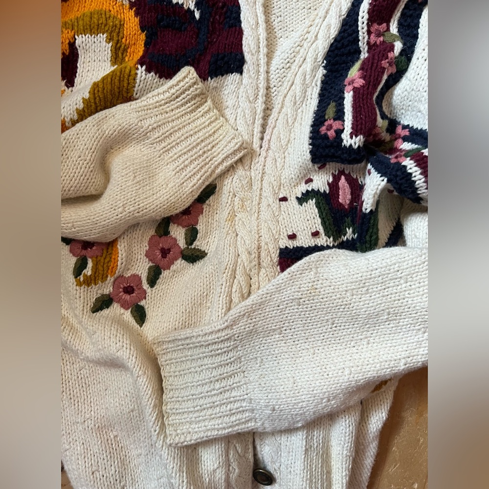 Vintage floral knit sweater - Picture 10 of 11